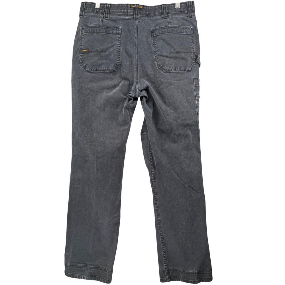 Ariat Rebar M4 Work Pants Mens 36x32 Black Low Rise Boot Cut Canvas